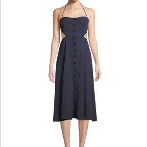 Fame and Partners Open-Back Button-Front Dress